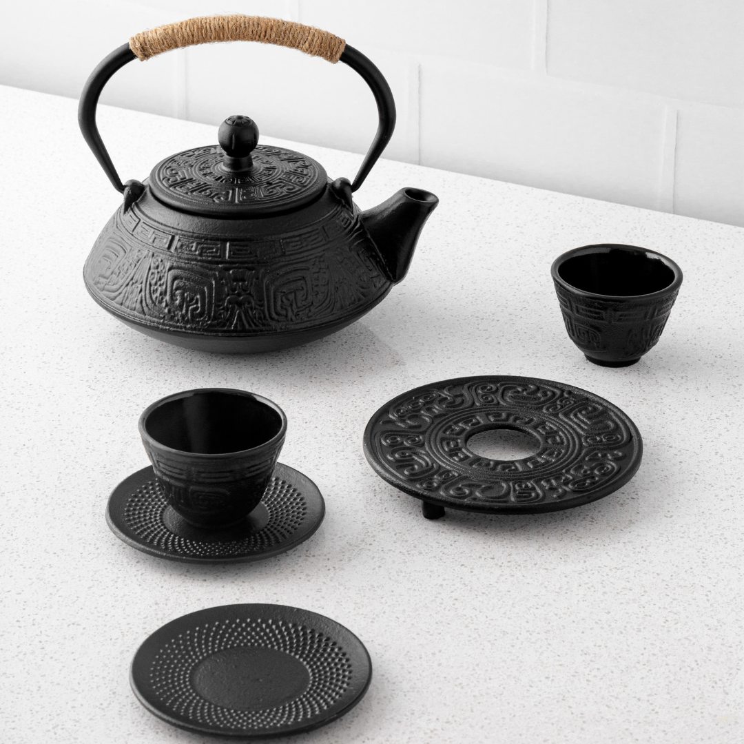 Cast Iron Teapot Set