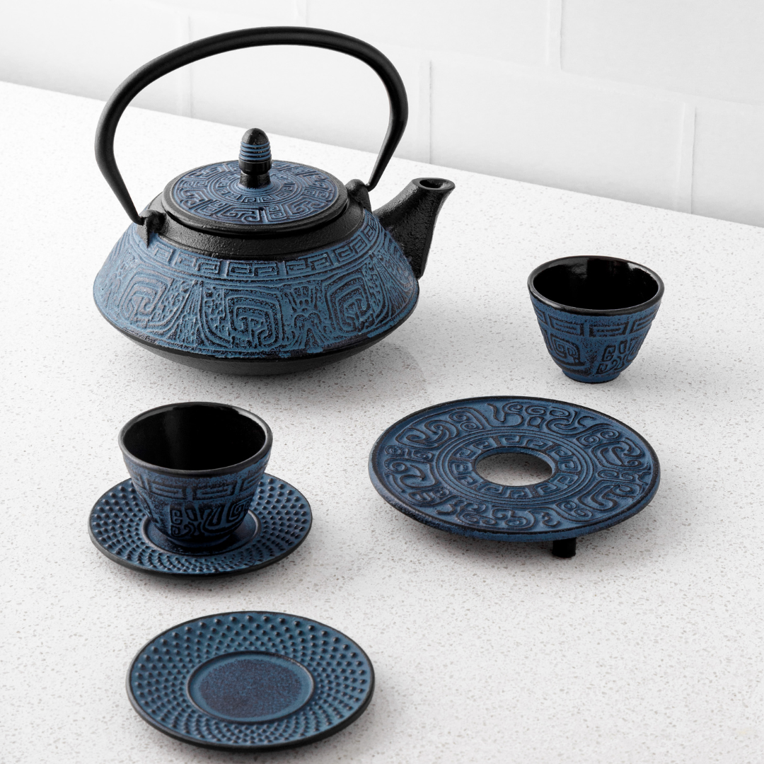 Cast Iron Teapot Set